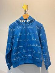Stella McCartney Kids Stella McCartney Kids Boys Blue Cotton Zip-Up Yeti Hoodie