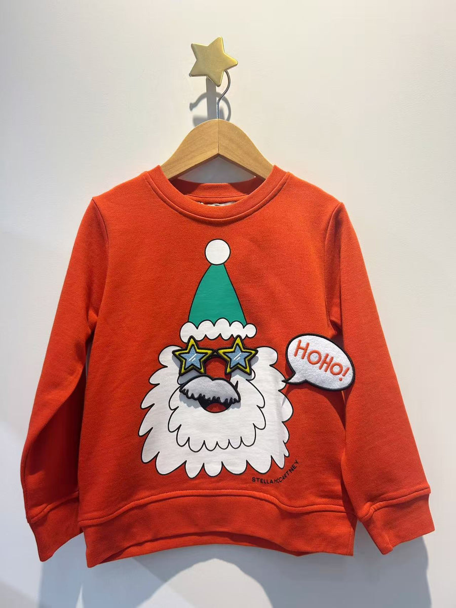 Stella McCartney Kids Boys Red Cotton Santa Sweatshirt