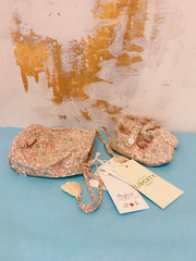 Bonpoint Lilibee Liberty Exclusive Slippers + Pouch | Ecru