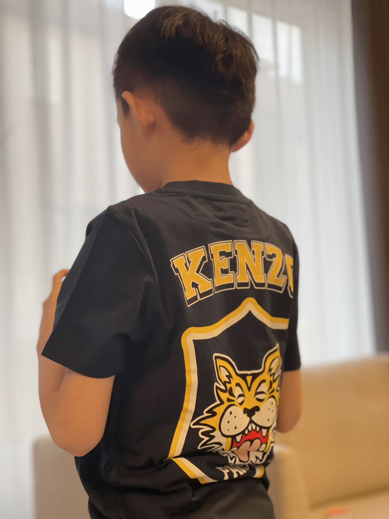 Kenzo Boys Navy Blue Cotton T-Shirt