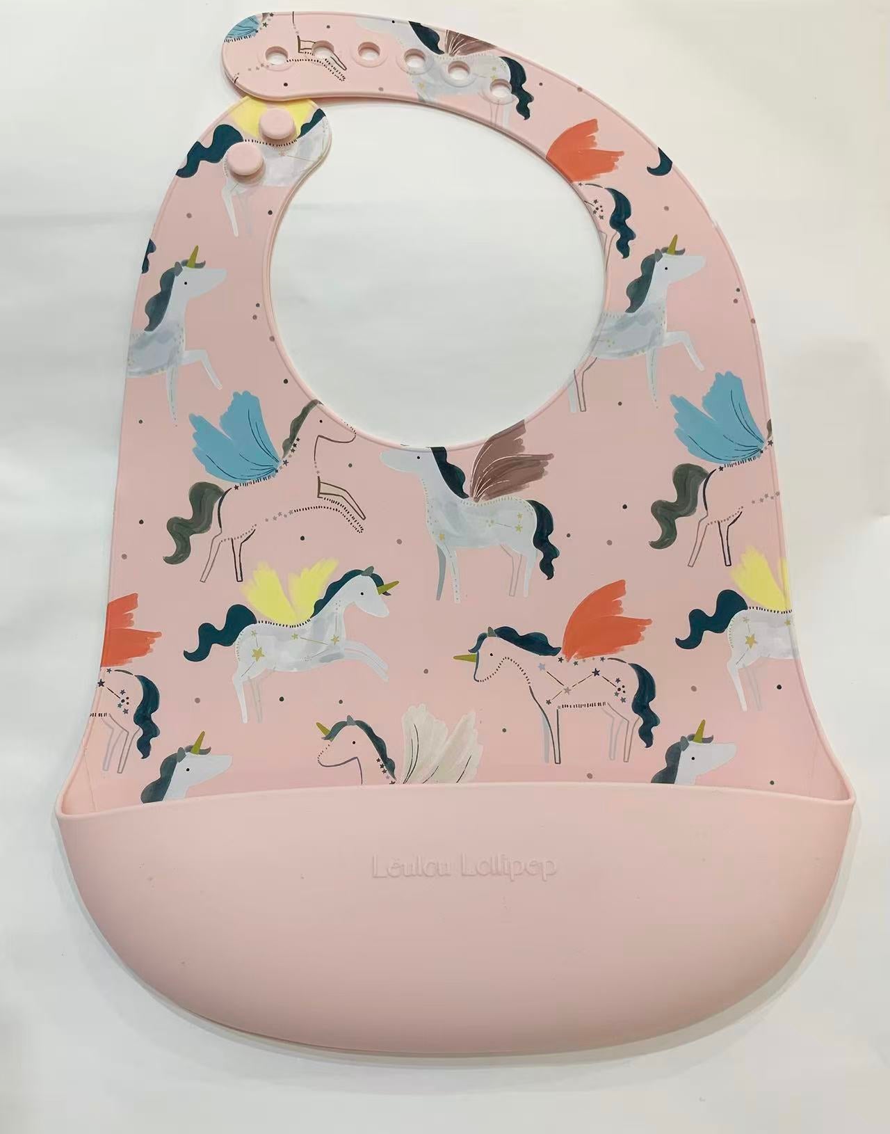 Loulou Lollipop Silicone Bib Unicorn Ballet