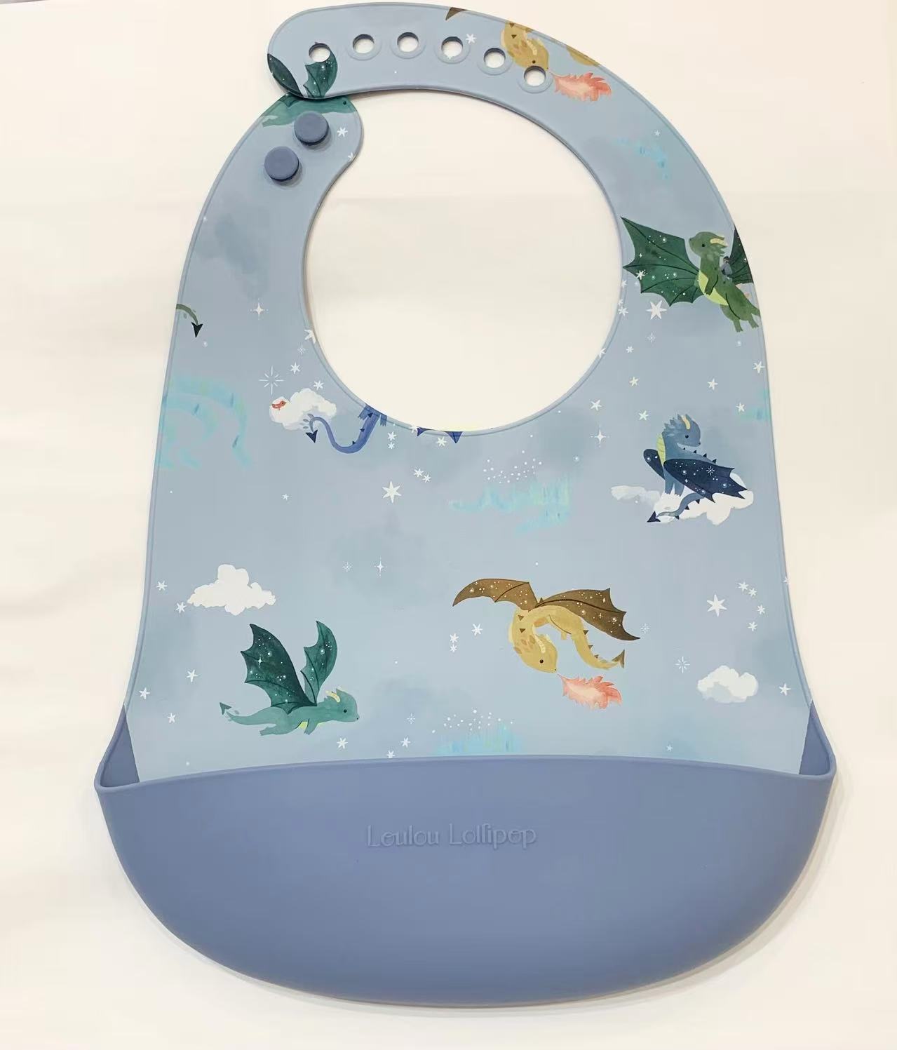 Loulou Lollipop Silicone Bib Magical Dragon