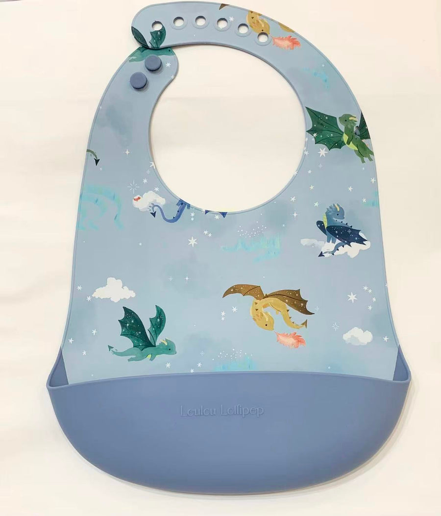 Loulou Lollipop Silicone Bib Magical Dragon