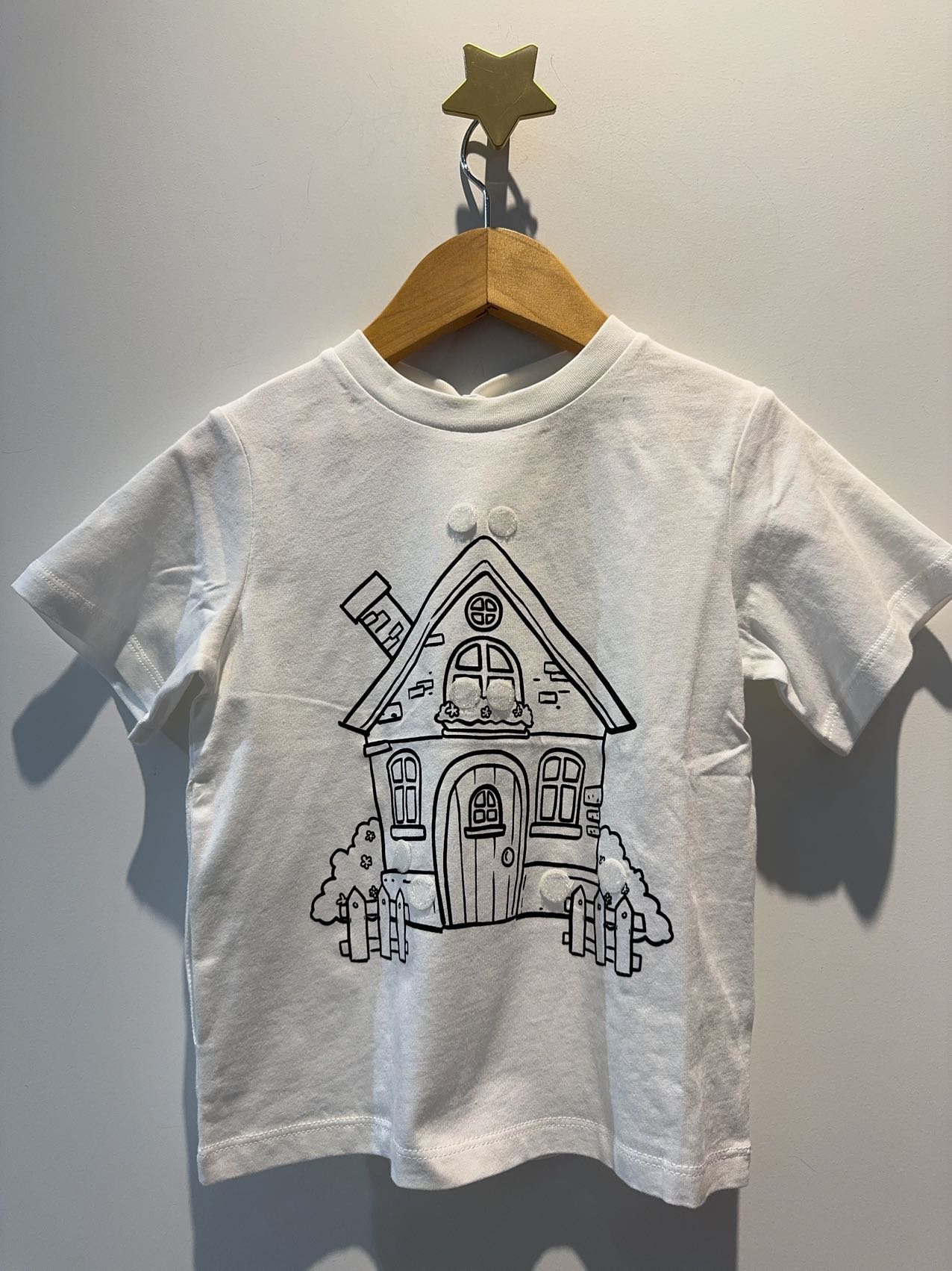 Stella Mccartney Kids White T-Shirt With House Print