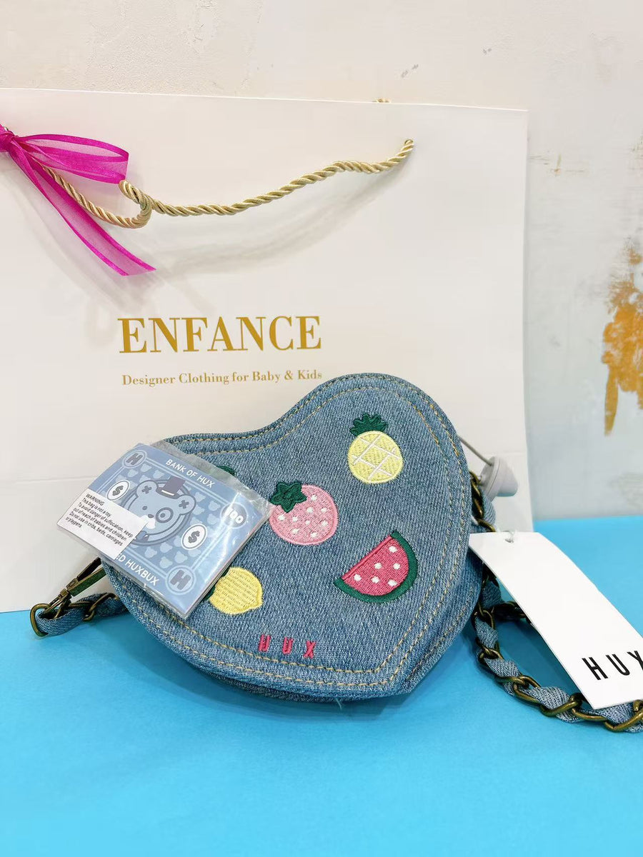 Huxbaby I Heart Fruit Denim Shoulder Bag
