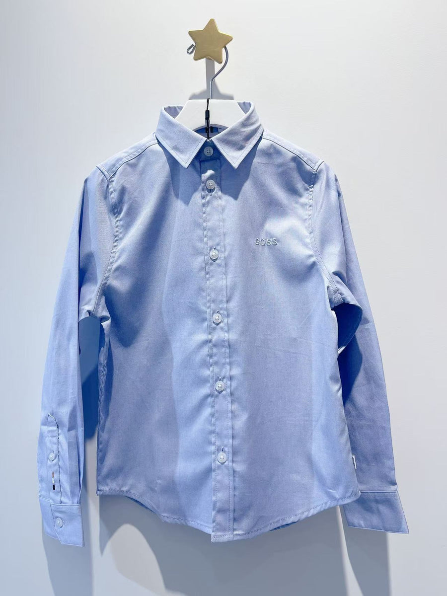 Boss Boys Blue Oxford Cotton Shirt