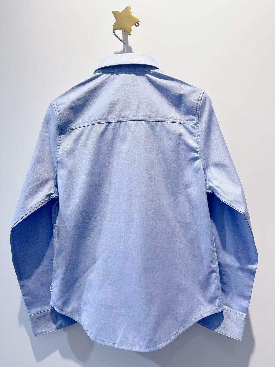 Boss Boys Blue Oxford Cotton Shirt