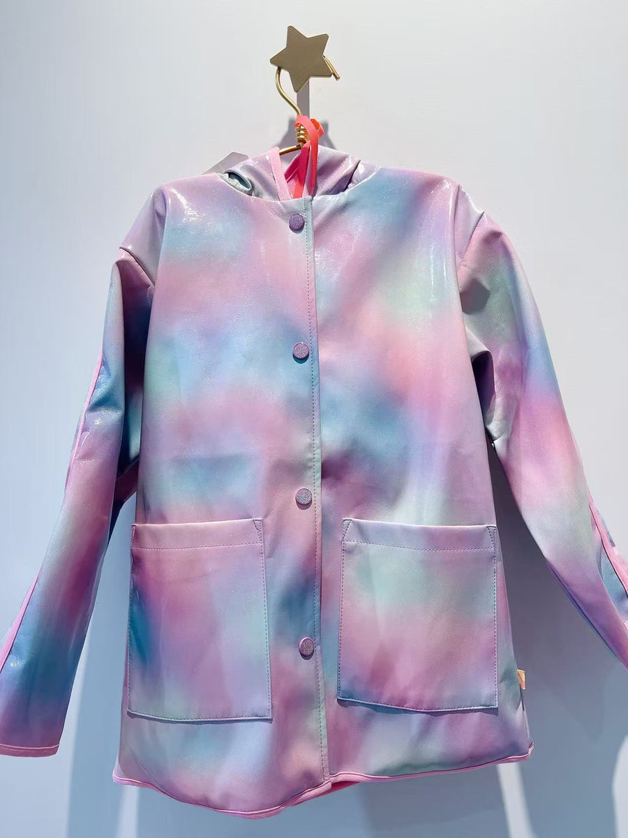 Billieblush Girls Lilac & Purple Glittery Raincoat