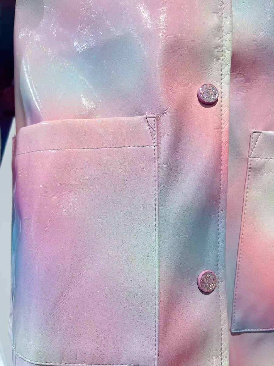 Billieblush Girls Lilac & Purple Glittery Raincoat