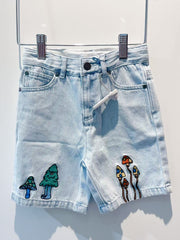 Stella Kids Boy Denim Shorts with Magic Land Embro