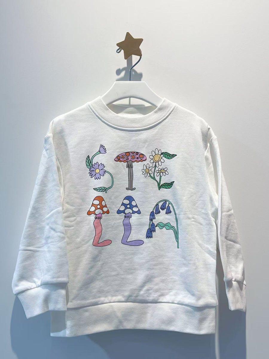 Stella Kids Girls Ivory Cotton Fairy Sweatshirt