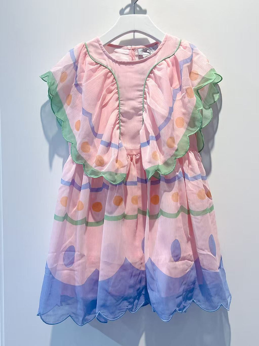 Stella Kids Girls Pink Chiffon Fairies Dress