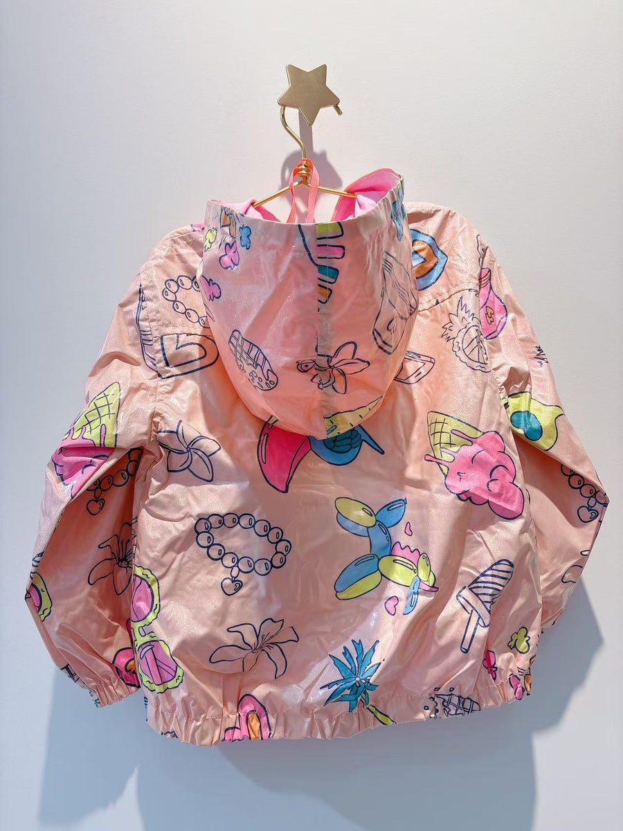 Billieblush All Over Print Pink Rain Coat