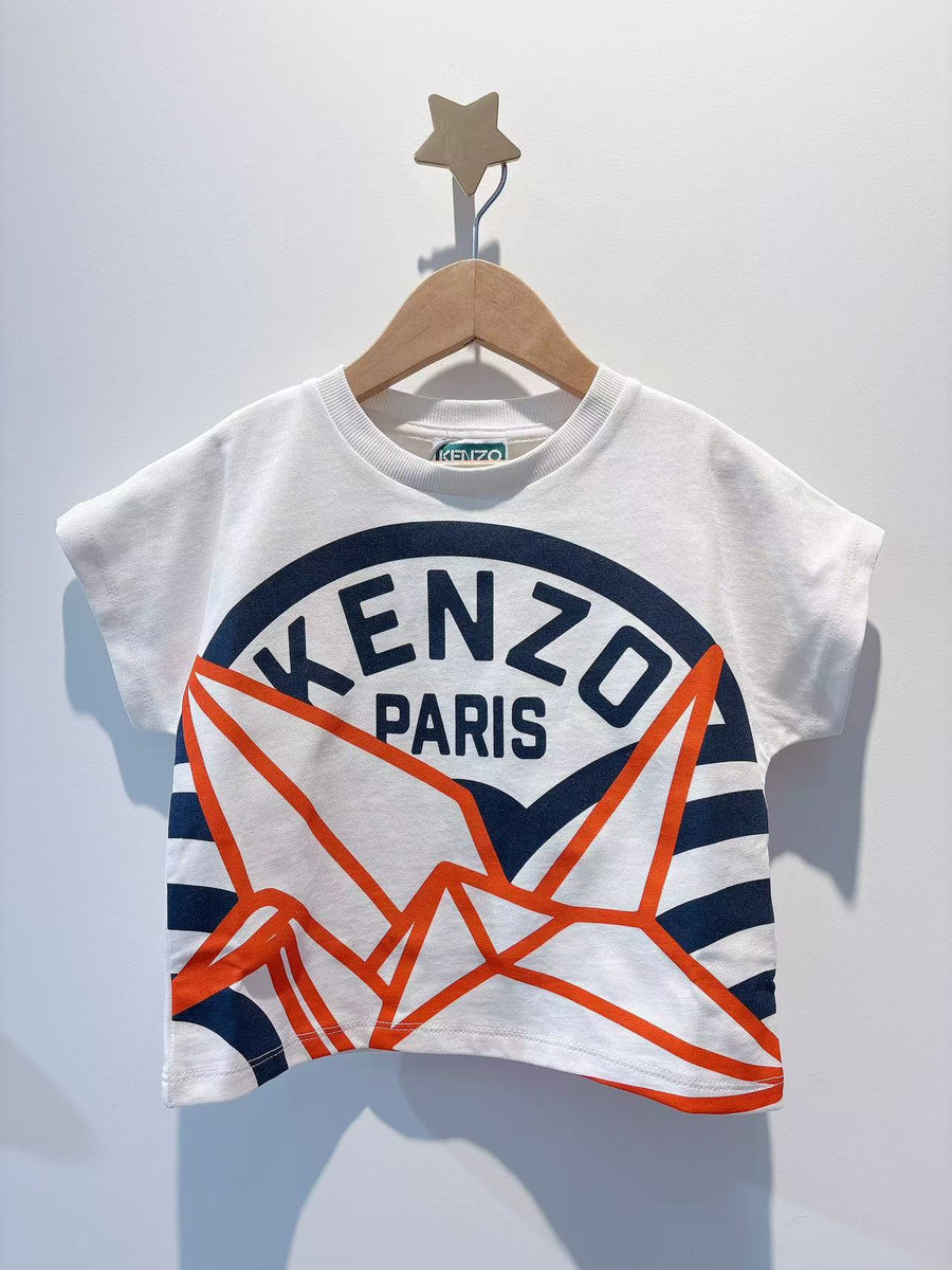 Kenzo Kids Origami Paper Crane Graphic Tee