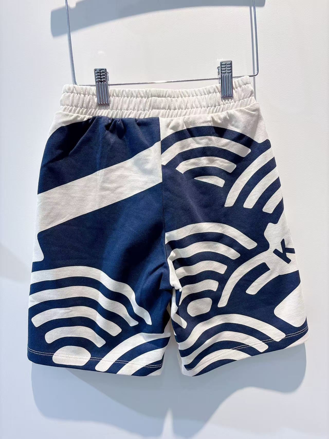 Kenzo Boys Sweatshort with Wave Print
