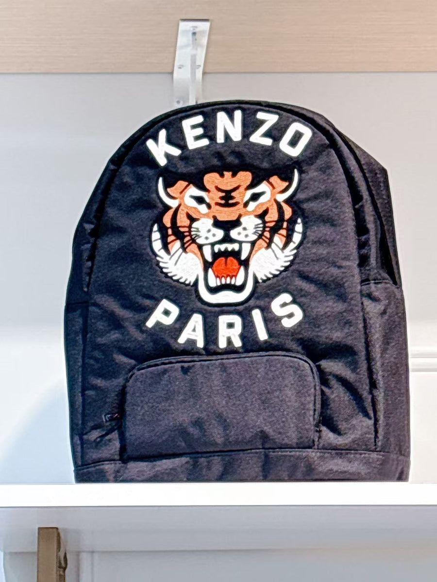 Kenzo Black Tiger Embroidered Backpack