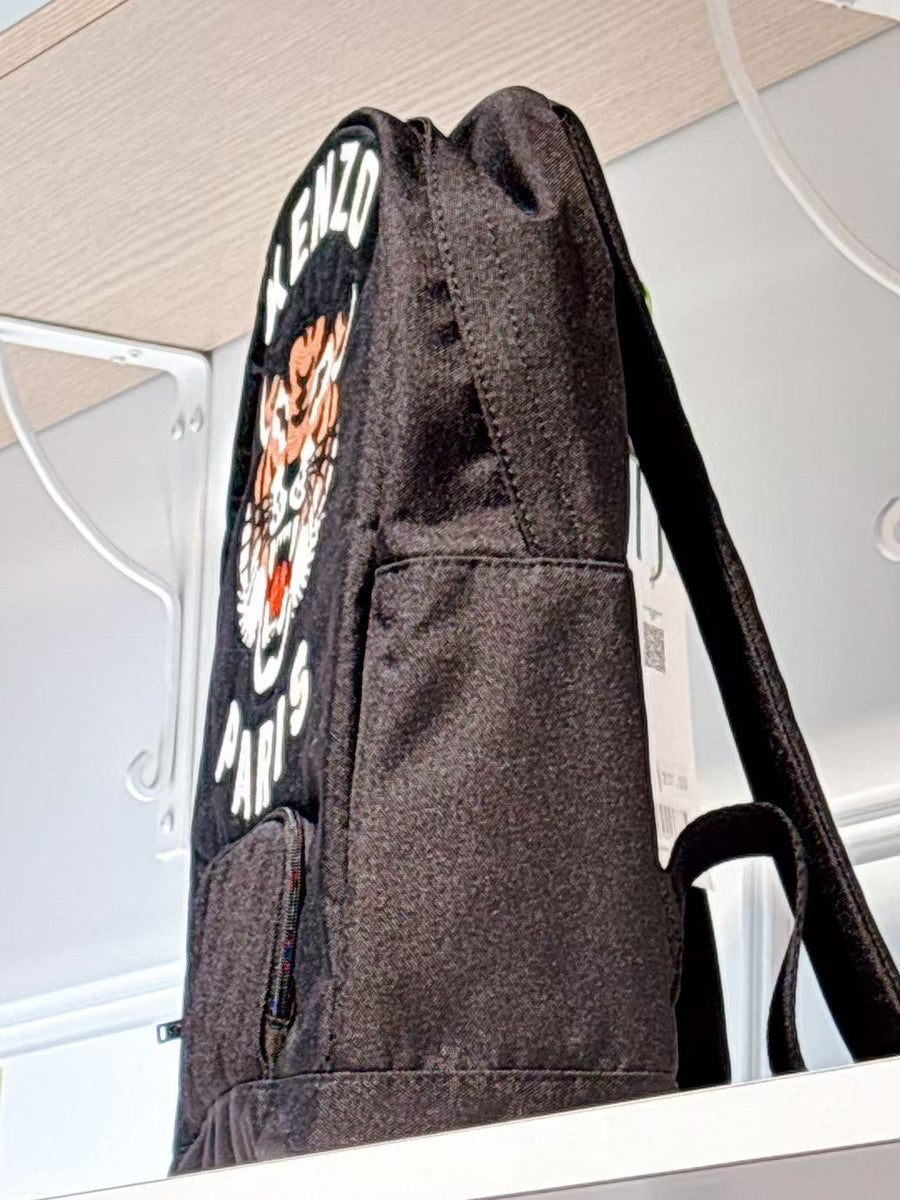 Kenzo Black Tiger Embroidered Backpack
