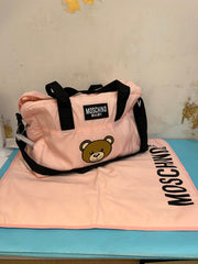 Moschino Diaper Bag with Changing Mat and Teddy Bear Logo