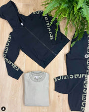 Stella McCartney Boys Black Cotton SMC Logo Tracksuit