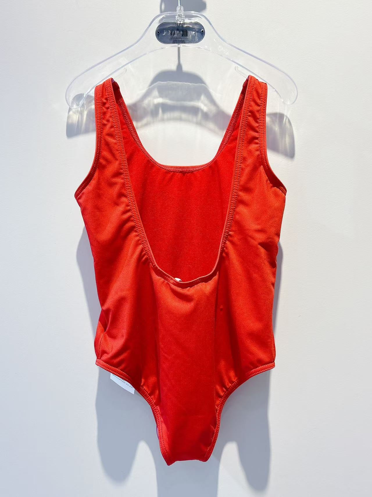 Moschino Girls Poppy Red Teddy Bear Swimsuit