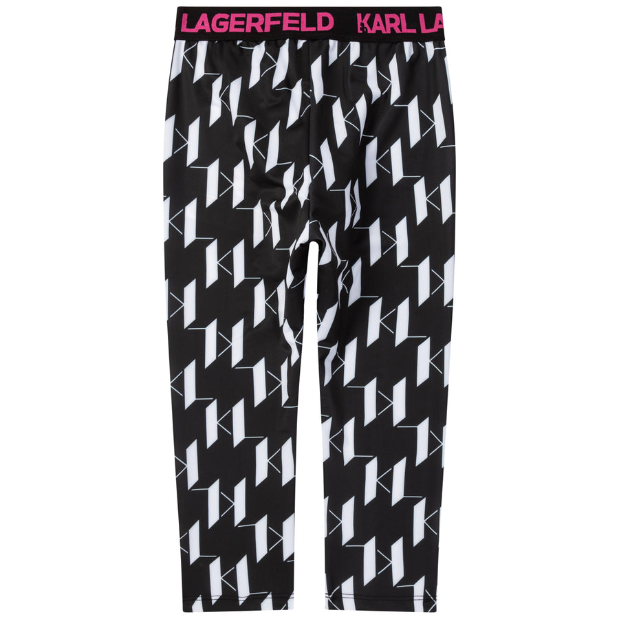 Karl Lagerfeld Sporty Legging with All Over Logo
