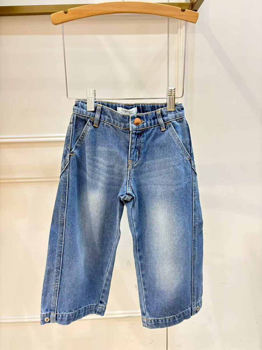 Gingersnaps Girls Blue Constance Barrel Denim Pant