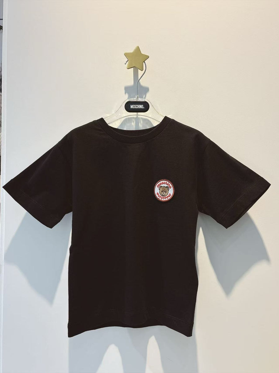 Moschino Teddy Bear Logo Maxi T- shirt in Black
