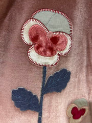 Gingersnaps Baby Velvet Dress with Floral Appliqués