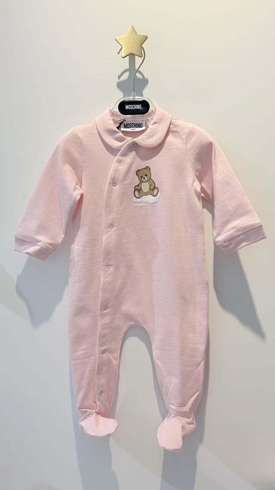 Moschino Baby LS Footie with Side Snap
