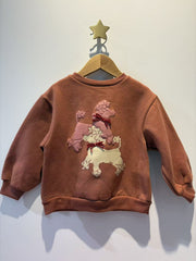 Gingersnaps Ethel Crew Neck Sweater with Poodle Print