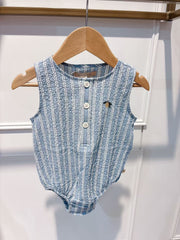 Konges Slojd ELLIOT ROMPER GOTS trio bleu stripe