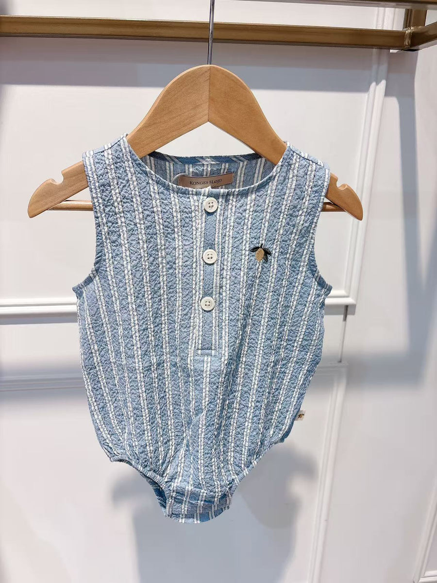 Konges Slojd ELLIOT ROMPER GOTS trio bleu stripe