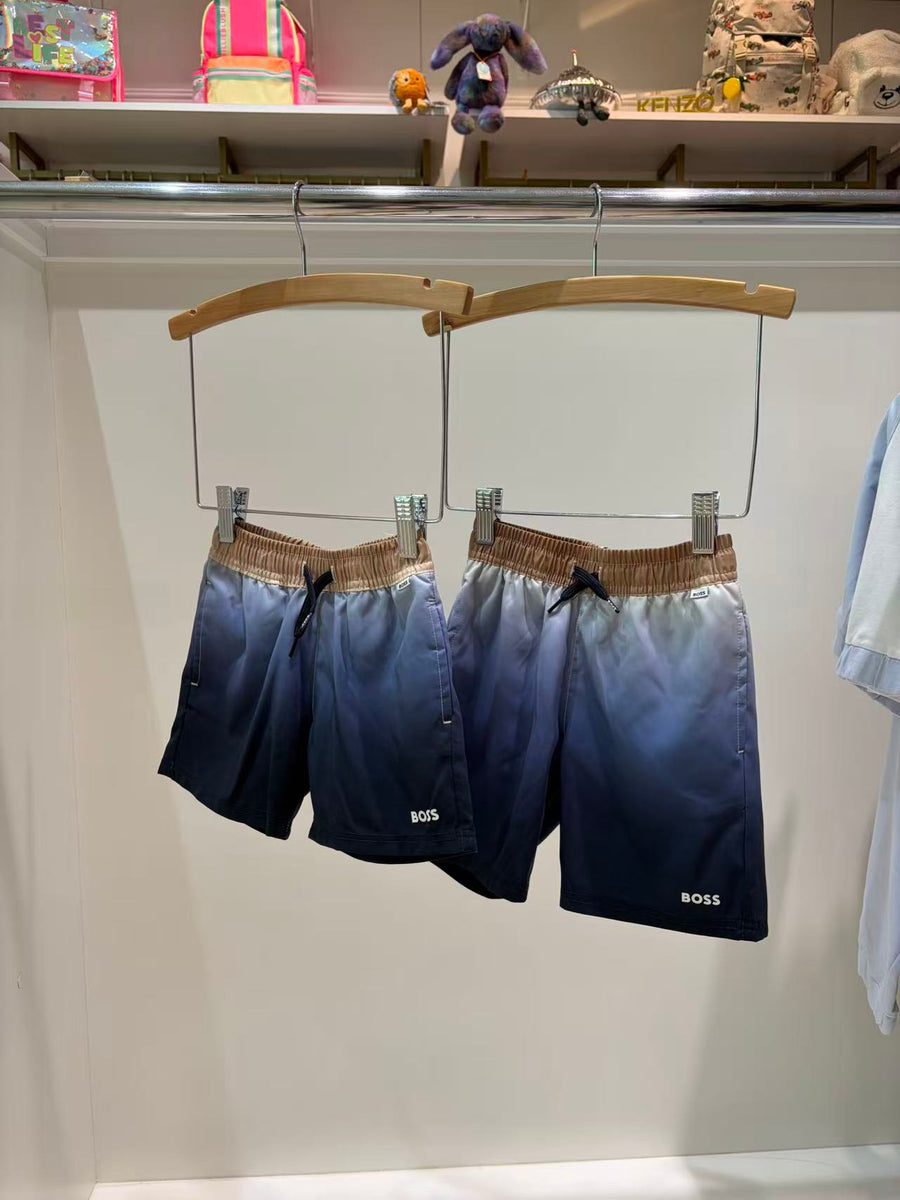 Boss Baby Boys Blue Ombré Swim Shorts