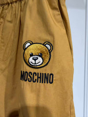 Moschino Girls Patch Ruffled Waist Brown Shorts