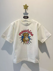 Moschino Popcorn Teddy Bear Maxi T-Shirt in Ivory