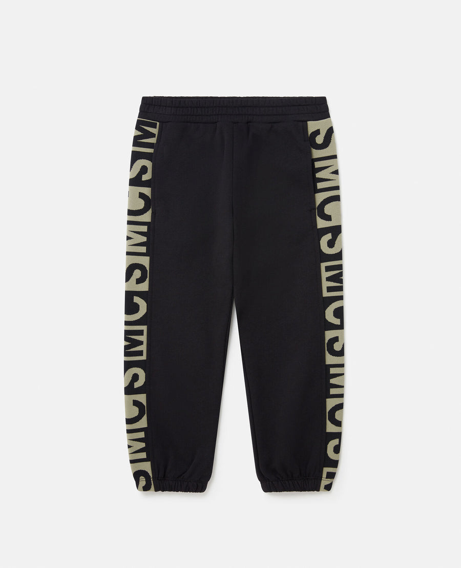 Stella McCartney Boys Black Cotton SMC Logo Tracksuit