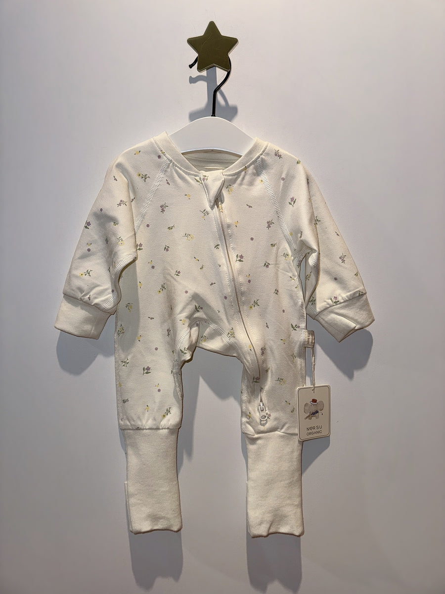 Norsu Organic Bamboo Zip-up Sleeper Floral