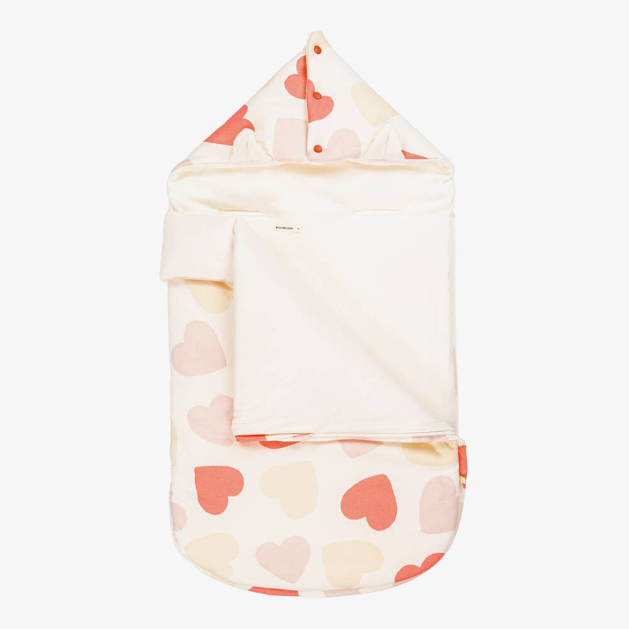 Billieblush Baby Girls Ivory Cotton Hearts Nest (84cm)