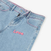 Billieblush Girls Blue Denim Pants With Words