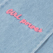 Billieblush Girls Blue Denim Pants With Words