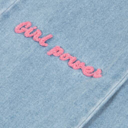 Billieblush Girls Blue Denim Pants With Words
