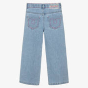 Billieblush Girls Blue Denim Pants With Words