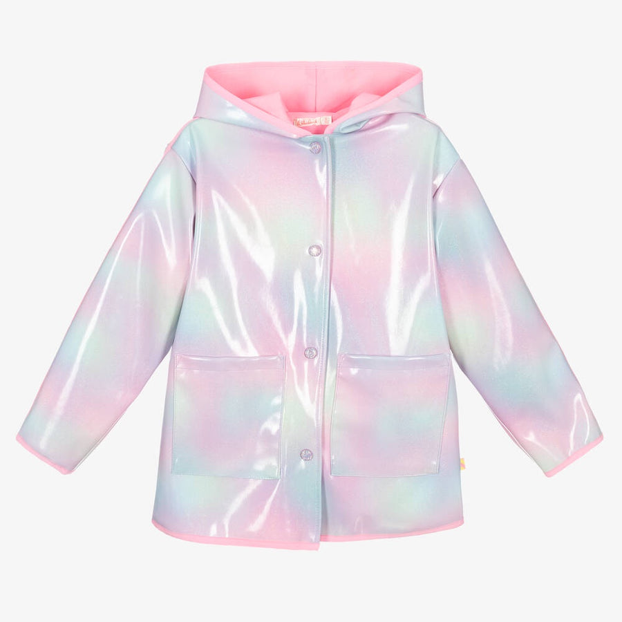 Billieblush Girls Lilac & Purple Glittery Raincoat