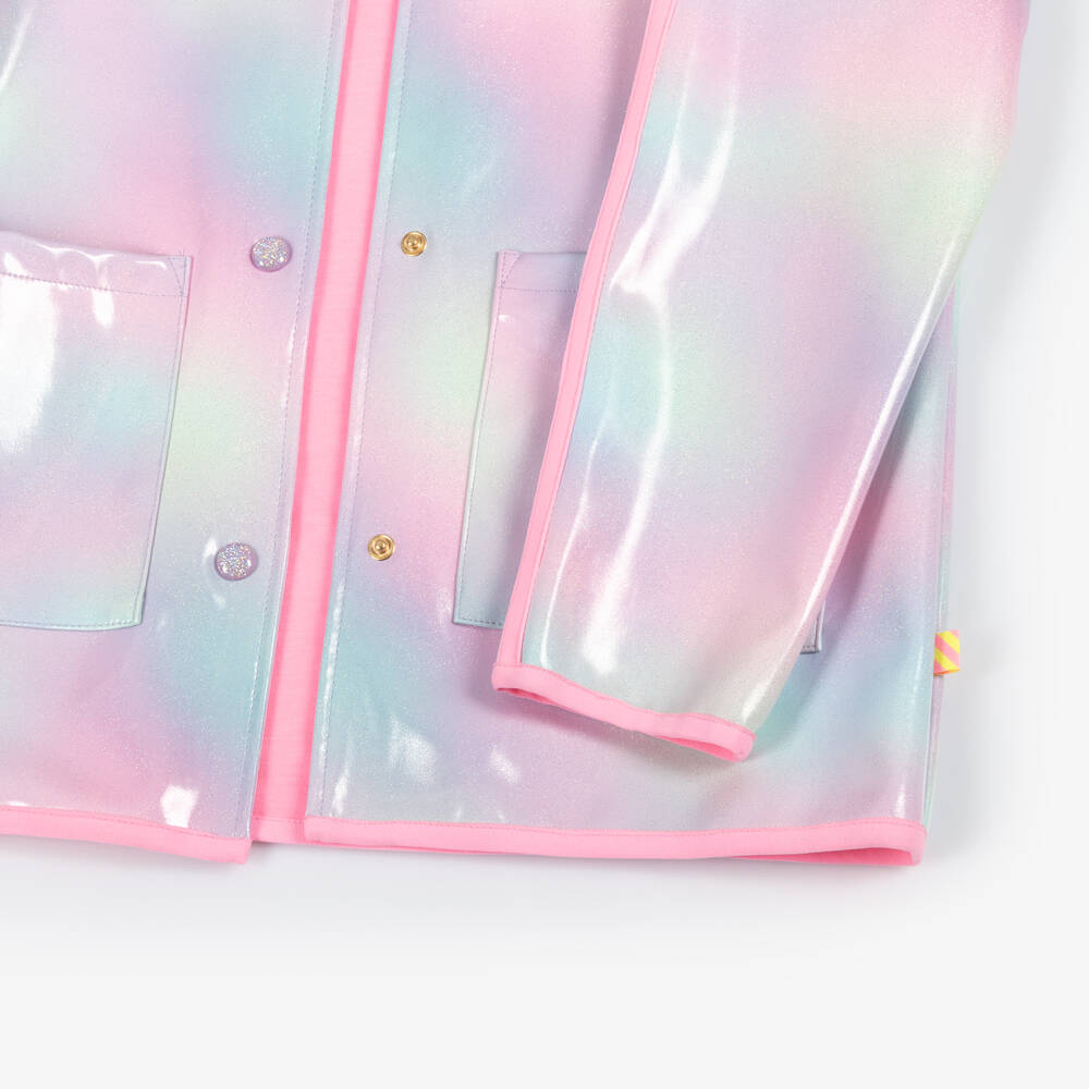 Billieblush Girls Lilac & Purple Glittery Raincoat