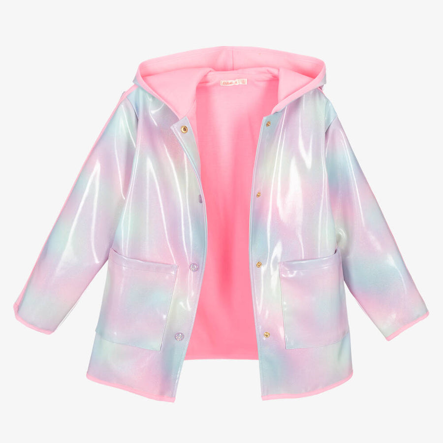 Billieblush Girls Lilac & Purple Glittery Raincoat