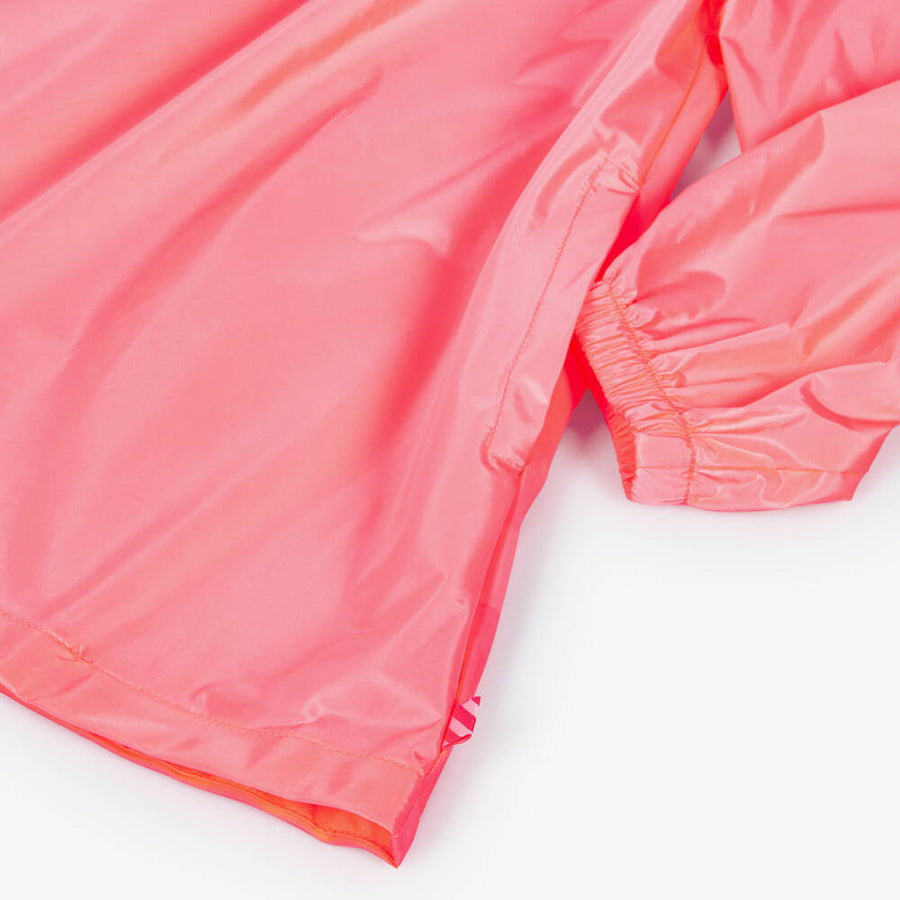 Billieblush Girls Coral Pink Raincoat with Printed Hood