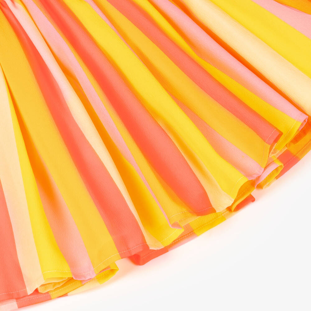 Billieblush Girls Neon Stripe Crêpe Dress