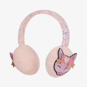 Billieblush Girls Pink Sequined Velour Ear Muffs