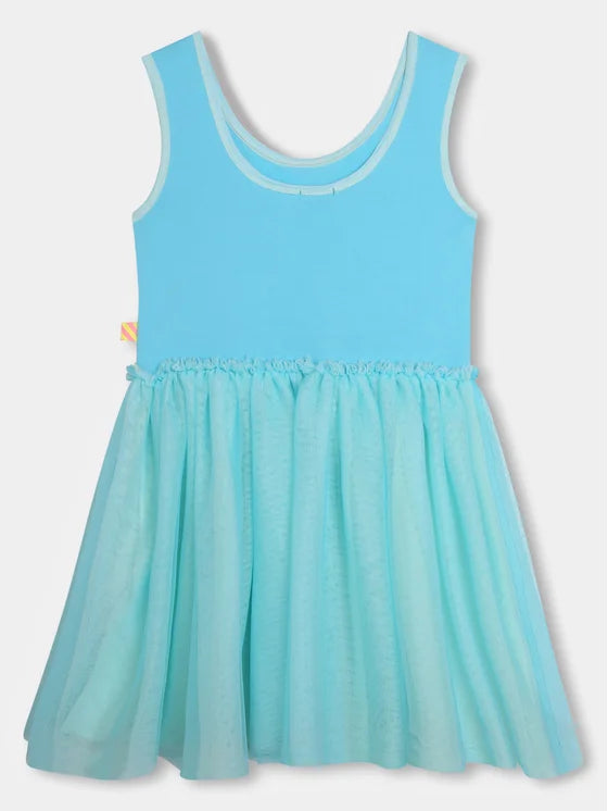 Billieblush Bi Material Sequin Tulle Dress with Glitter Crown