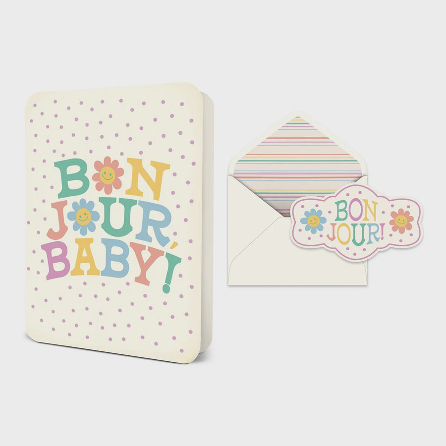 Studio Oh! Bonjour, Baby! Deluxe Greeting Card